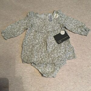 “Modern Moments” sage green, baby girl, 2 piece set.